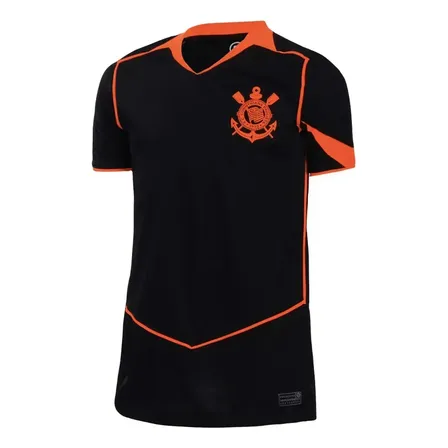 Camisa Corinthians Total 90 25/26 Torcedor Masculina Laranja Preto E Laranja Lisa S/n M