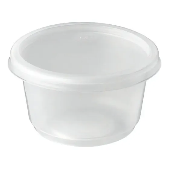 Pote / Envase Plástico 6 Oz Con Tapa (25 Uds) Color Opal