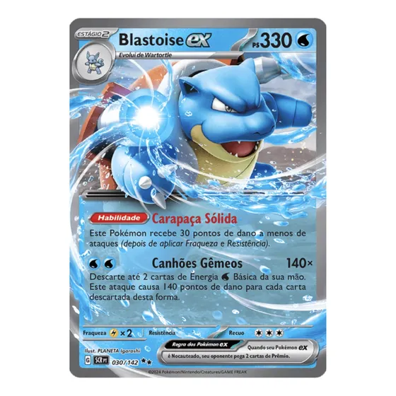 Cartas Pokémon Blastoise Ex + Wartortle + Squirtle Copag