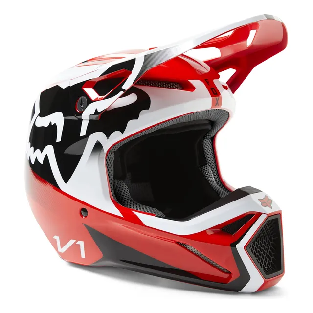 Casco De Motocross Fox Racing V1 Leed Flo Rojo Pequeño
