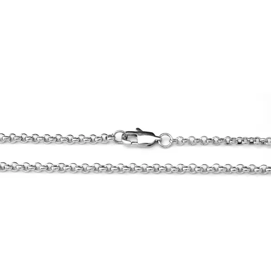 Collar Cadena Eslabón Rolo Mini Unisex De Acero Quirúrgico