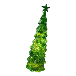 Figura De Árbol De Navidad De Cristal Con Luz De Noche, Figura De Árbol De Navidad De Cristal Con Luz De Noche,