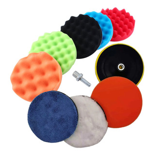 Almohadillas Pulidora Esponja Pulir Encerar Borla 10pzs 6inc Almohadillas Pulidora Esponja Pulir Encerar Borla 10pzs 6inc