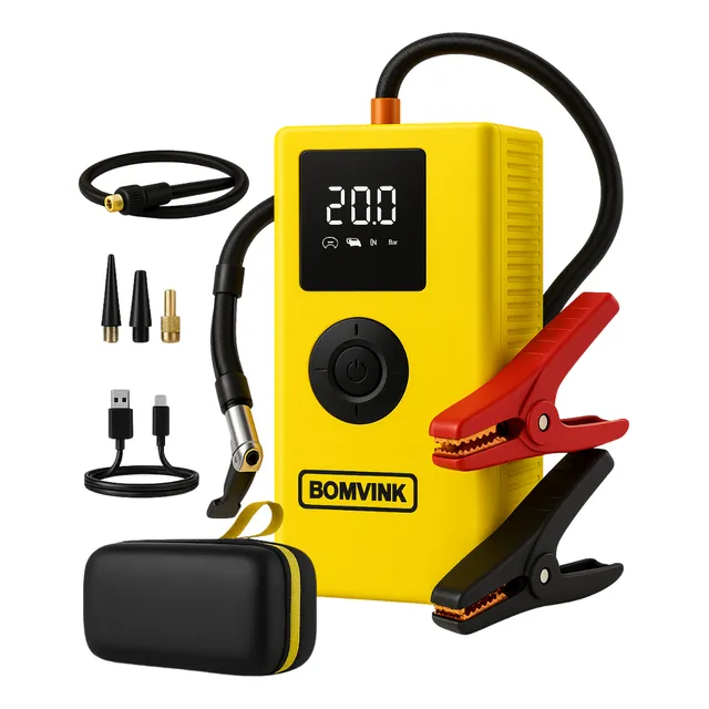 Carregador Auxiliar De Partida Portátil Com Compressor De Ar