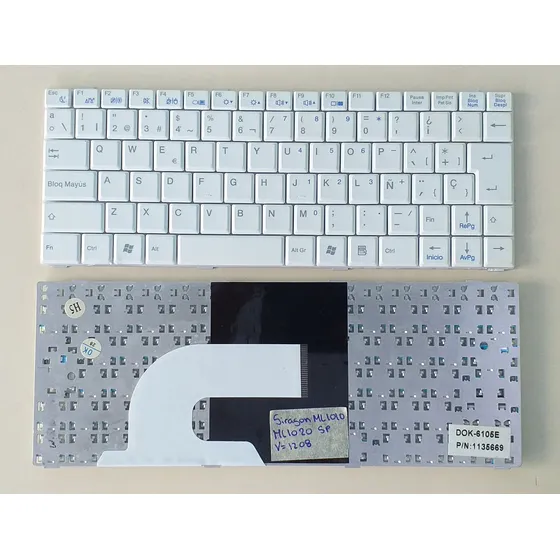 Teclado Siragon Mini Ml1010, Ml1020 Blanco Sp