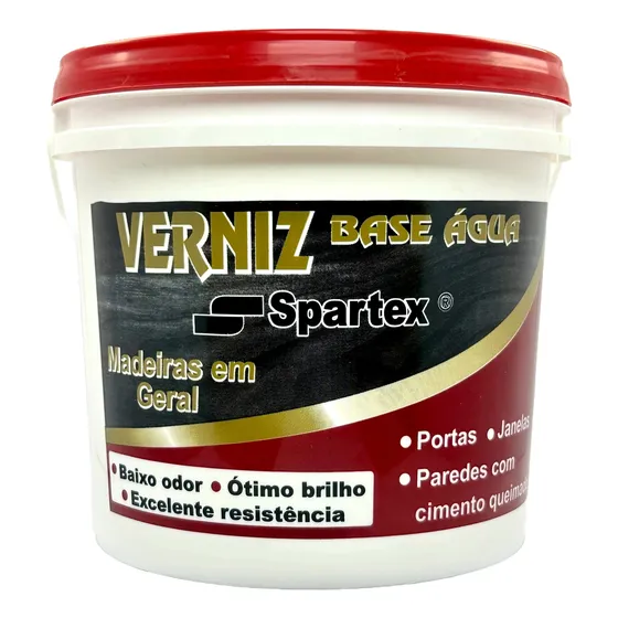 Verniz Base Água Para Madeiras Portas Paredes Cimento 3,6l