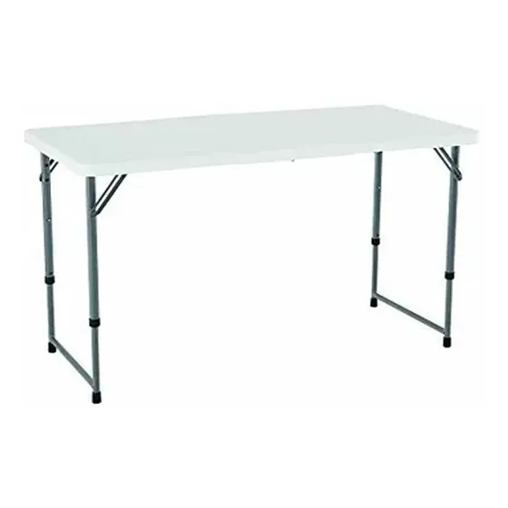 Mesa Plegable Lifetime 120 X 60 Cms Blanco Hueso Polietileno