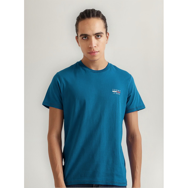 Camiseta Tommy Jeans Masculina Chest Logo Tee Azul Camiseta Tommy Jeans Masculina Chest Logo Tee Azul