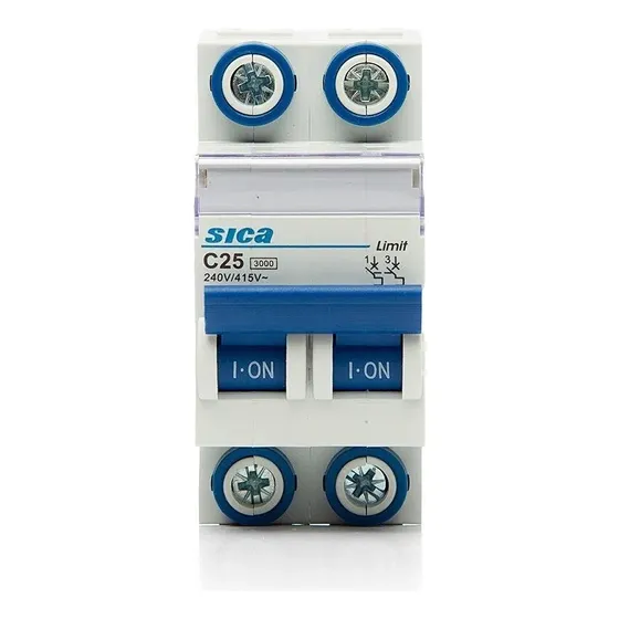 Sica 782225 Termomagnetica Bipolar Llave Térmica Blanco Corriente Nominal 25 A Voltaje nominal 415V