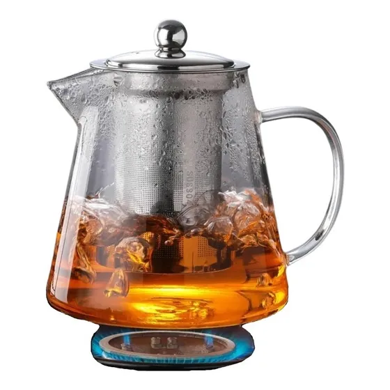 Tetera Vidrio Resistente Al Fuego Con Infusor Para Té 550ml