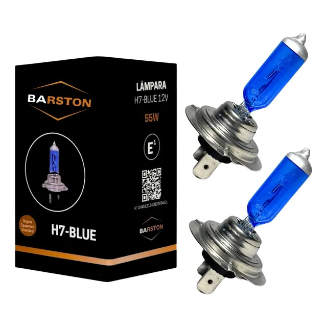 Pack X2 Lamparas H7 12v 55w Halogena Luz Blanca Blue Vision