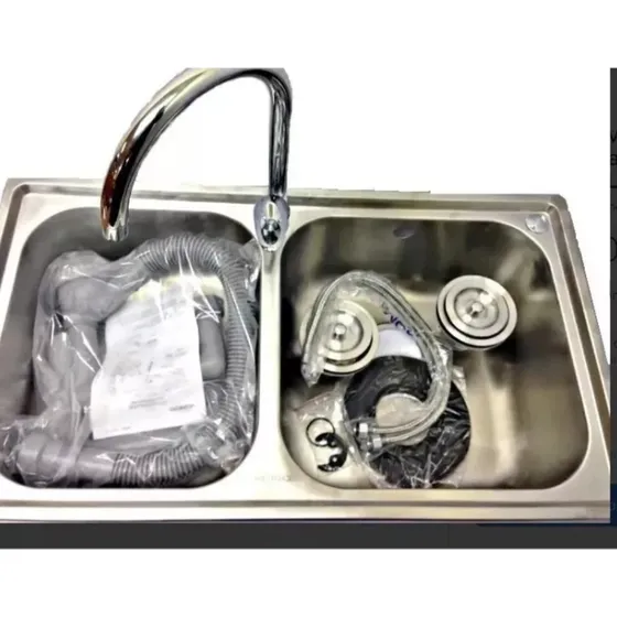 Fregador De Acero Inoxidable De Lujo Doble Tina
