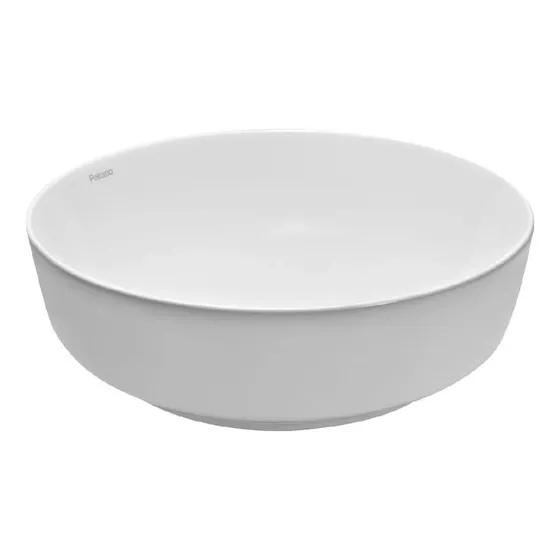 Bacha de apoyo Peirano baño lavatorio circular 415x135mm acabado brillante color blanco