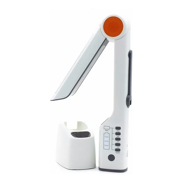 Linterna Led Escritorio Con Radio Carga Solar Dinamo Y Usb