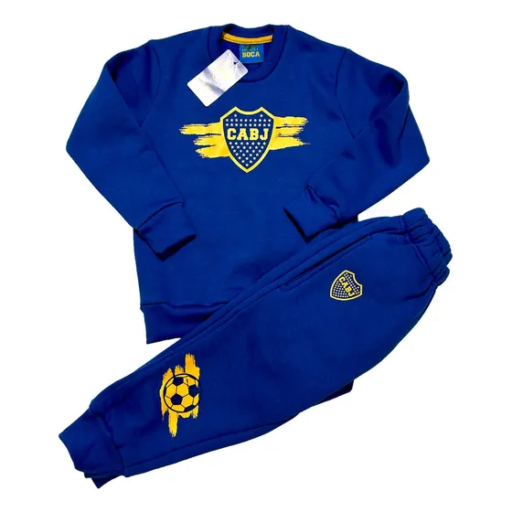 Conjunto Largo Algodon De Niño Boca Juniors Producto Oficial