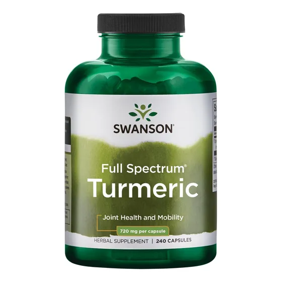 Suplemento Antioxidante De Cúrcuma Swanson 720 Mg 240 Cápsul