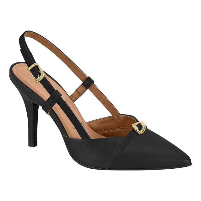 Scarpin Vizzano Vz Pelica Preto Liso - Num. 34 ao 39