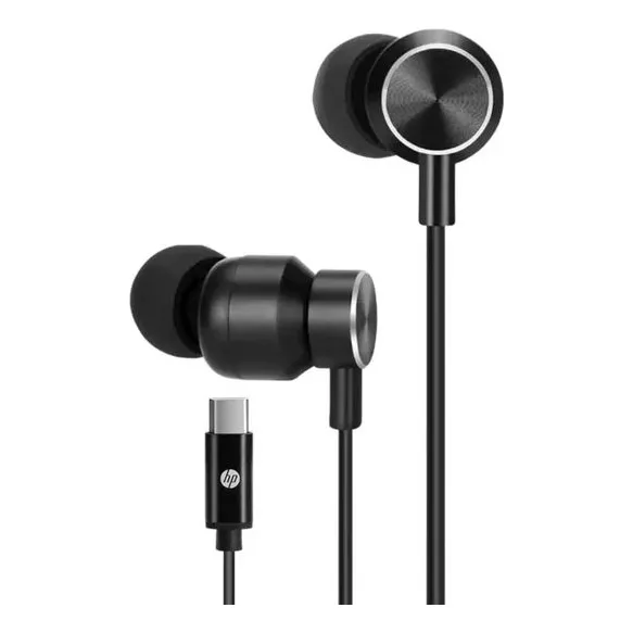 Audifonos Hp Manos Libres Dhh-1127 Usb-c Color Negro In-ear Negro