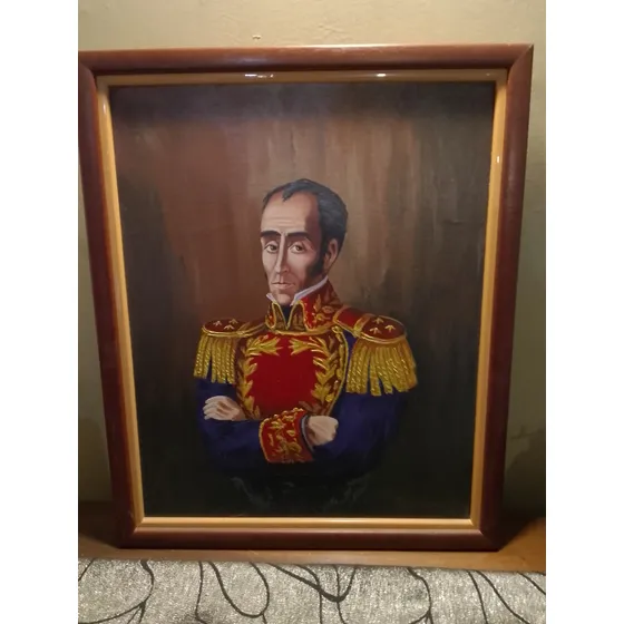 Cuadro Óleo Original De Simon Bolivar Por Rubén Serrano.