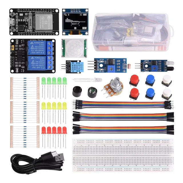 Kit De Electronica Basica Esp32 Wifi Oled Para Arduino Uno
