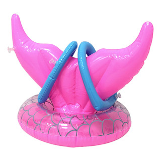 Juego De Juego De Lanzamiento Inflable, Cola De Sirena Rosa Juego De Juego De Lanzamiento Inflable, Cola De Sirena Rosa