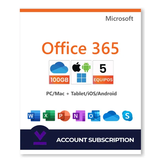 Licencia Microsoft Office 365 Con Ondrive Pc / Mac Móviles