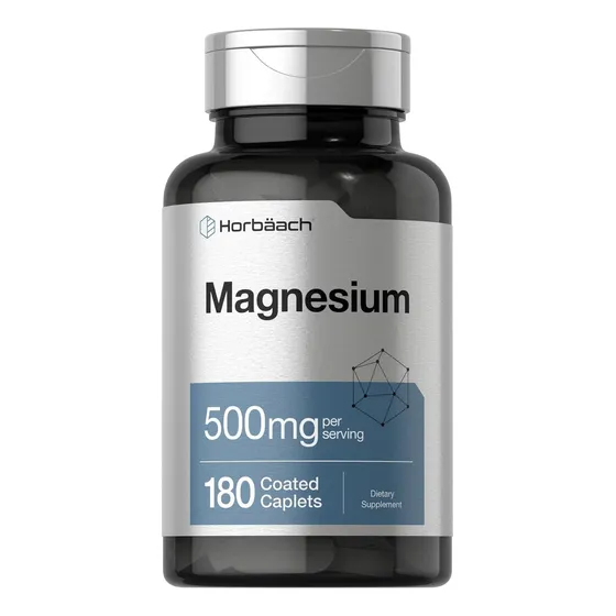 Horbaach Magnesio 500 Mg Fórmula Magnesio Elemental Alta Abs Sin Sabor