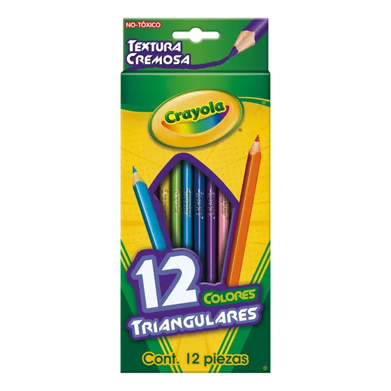 Lápices De Color Crayola Triangulares 12 Piezas + Sacapuntas