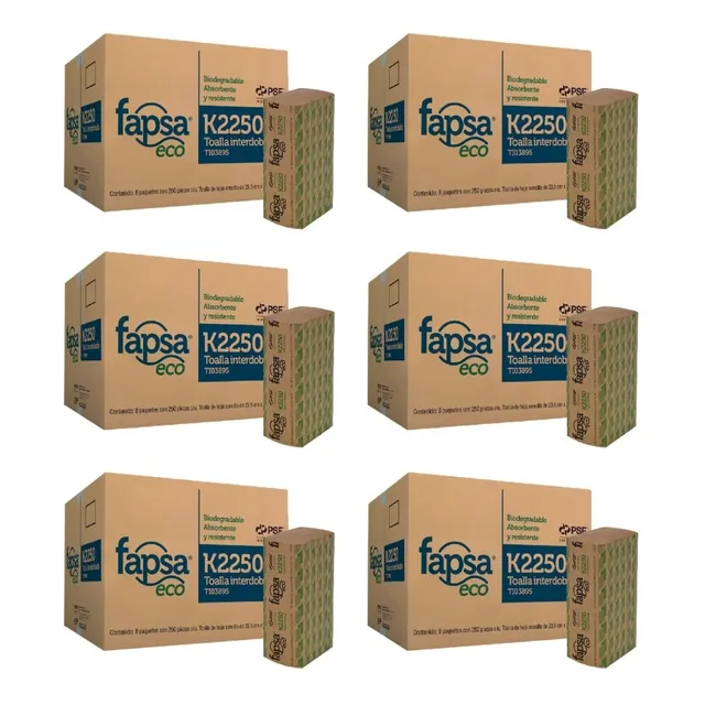 Toalla Interdoblada Eco Fapsa Tipo Sanitas K2250 8/250 6caja