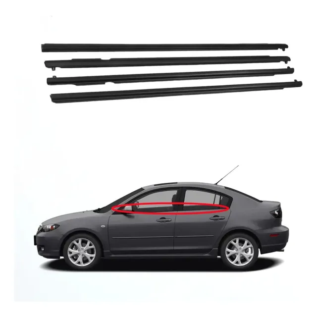 Kit 4 Cepillos Exterior Lamevidrio Mazda 3 Año 2004/09