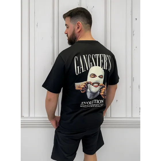 Remera De Algodón Estampado Gangsters Dama - T/especial