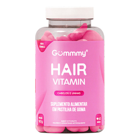 Gummy Hair Suplemento Alimentar Tutti Frutti 180g Vitaminas Tutti Frutti 60 Gomas Gummy Hair Suplemento Alimentar Tutti Frutti 180g Vitaminas Tutti Frutti 60 Gomas