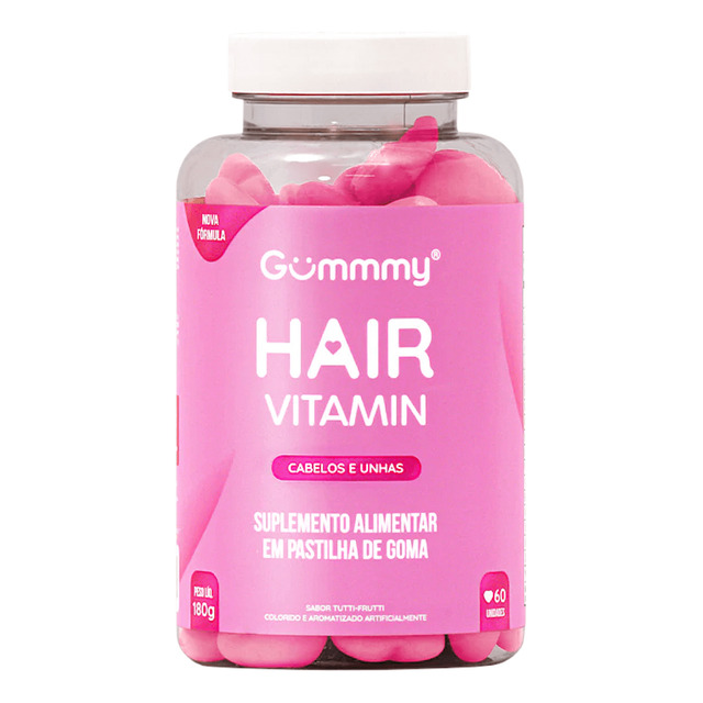 Gummy Hair Suplemento Alimentar Tutti Frutti 180g Vitaminas Tutti Frutti 60 Gomas Gummy Hair Suplemento Alimentar Tutti Frutti 180g Vitaminas Tutti Frutti 60 Gomas