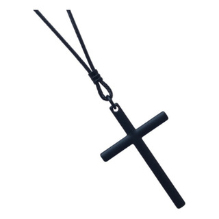 Colar Cruz Lisa Pingente Crucifixo Cordão Ajustável Colar Cruz Lisa Pingente Crucifixo Cordão Ajustável