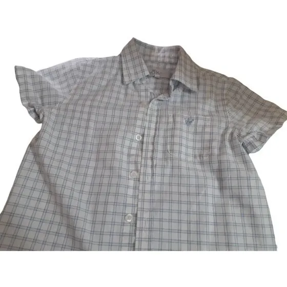 Camisa Manga Corta De Cuadros Talla 5