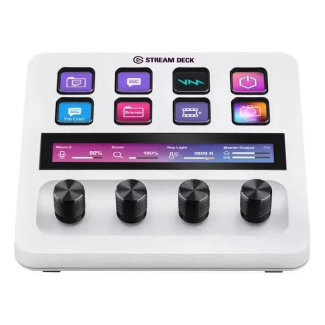 Teclado Elgato Stream Deck + Blanco 8 Teclas Lcd