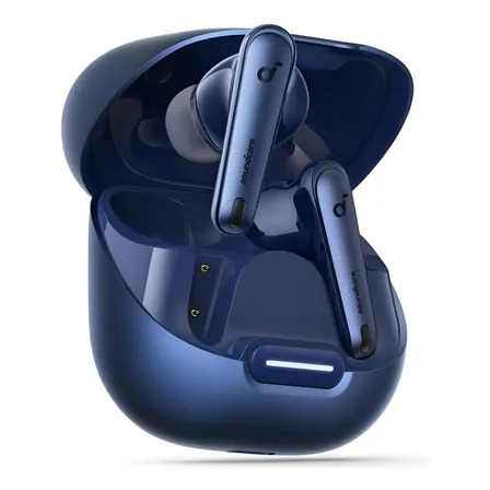 Fone De Ouvido Soundcore By Anker Liberty 4 Nc Anc Redução De Ruído 98,5% Cancelamento Adaptativo Bluetooth 5.3 Multiponto Cor Azul Drivers De 11mm Áudio Hi-res 50h De Bateria Carga Sem Fio