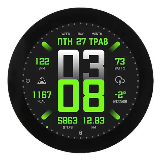 Pantalla Táctil Redonda Lcd Capacitiva De 2.1 Pulgadas