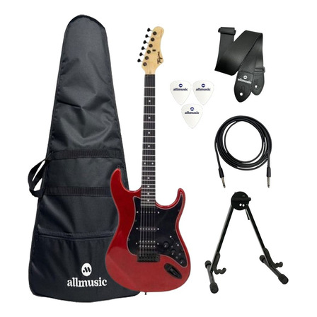 Kit Guitarra Tagima Sixmart Candy Apple + Capa + Acessórios Kit Guitarra Tagima Sixmart Candy Apple + Capa + Acessórios