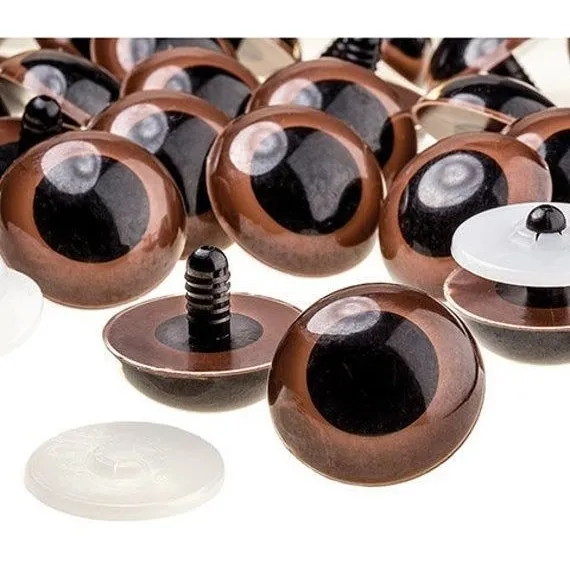 100 Ojos De Seguridad N25 Para Amigurumis Crochet Con Traba 