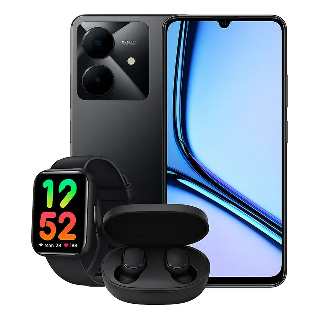 Smartphone Realme Note 60x 128gb 4gb + Fone + Relogio + Nf