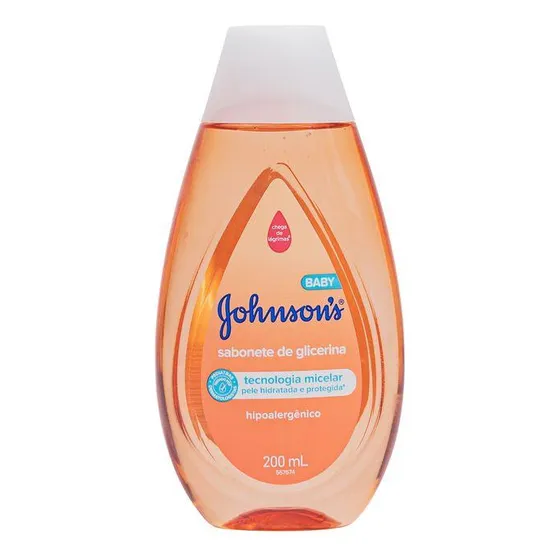 Sabonete líquido de glicerina hipoalergênico 200mL Johnson's Baby