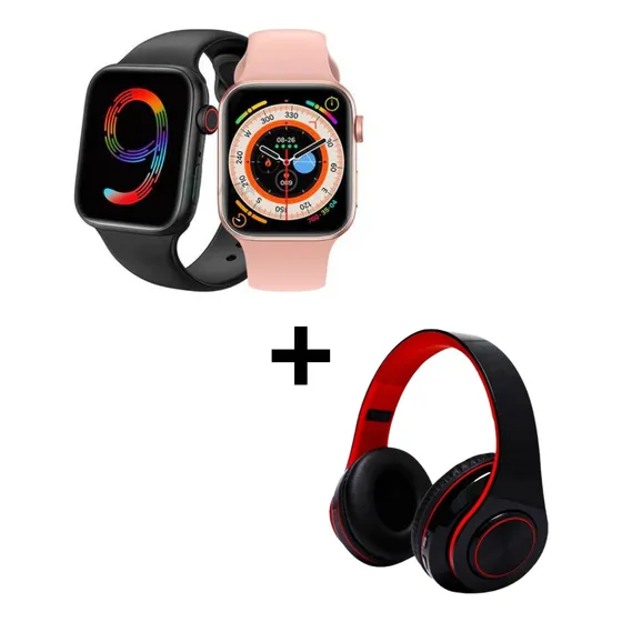 Combo Smart Watch I9 Pro Max 2025 + Auriculares B39 Negro