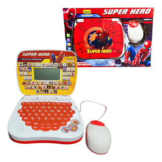 Computadora Laptop Educativa De Spiderman Con Mouse Juguete Computadora Laptop Educativa De Spiderman Con Mouse Juguete