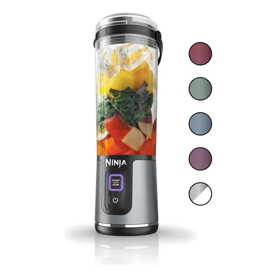 Licuadora Personal Para Batidos Ninja Bc155 Blast Batidora Portátil, Recargable, 18 Onzas Color Gris