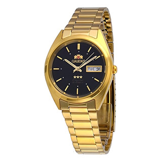 RelĂłgio Orient Automatic Black Gold Steel Para Homens Fab00002b9 RelĂłgio Orient Automatic Black Gold Steel Para Homens Fab00002b9