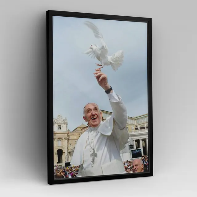 Cuadro Papa Francisco Jorge Bergoglio 40x30 Cm C/ Vidrio