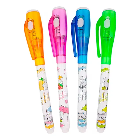 Pack X10 Lapicera Invisible Uv Bolígrafo Con Luz Mágico 561