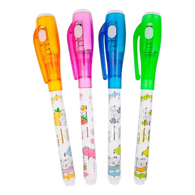 Pack X10 Lapicera Invisible Uv Bolígrafo Con Luz Mágico 561
