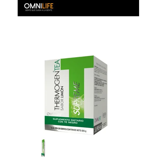 Thermogen Tea Limón Supreme Caja Con 30 Sobres, 225 Gramos.